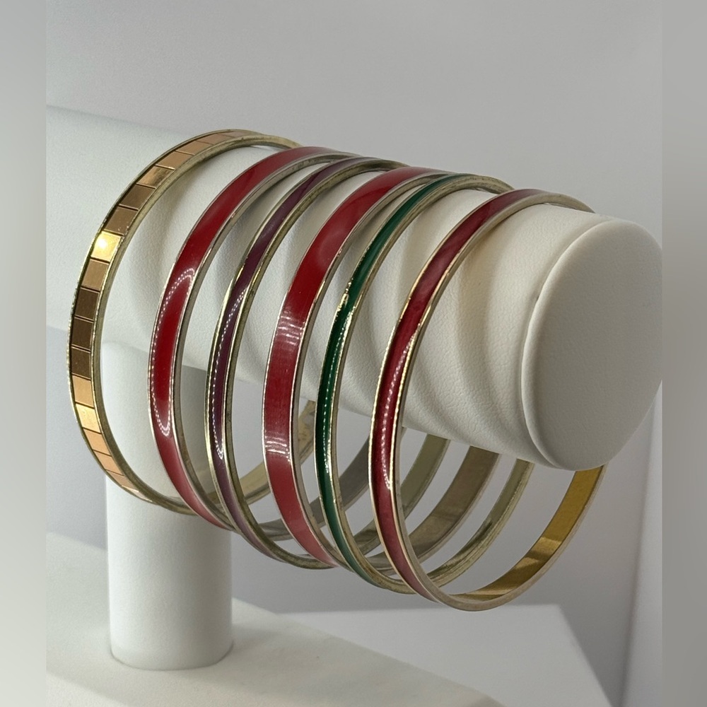 Enameled Bangle Set of 6